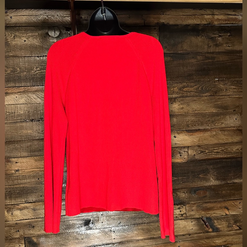 Cyrus Vibrant Red Sweetheart Knit Top - Picture 2 of 4